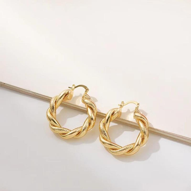 

Viya Ins Personality Premium Earrings Gold Copper Vintage Twist Earrings Women S Earrings