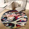 1pc Anime Demon Slayer Design Round Carpet - Office Chair Mat, Non-Slip Rug for Home Decor, Living Room