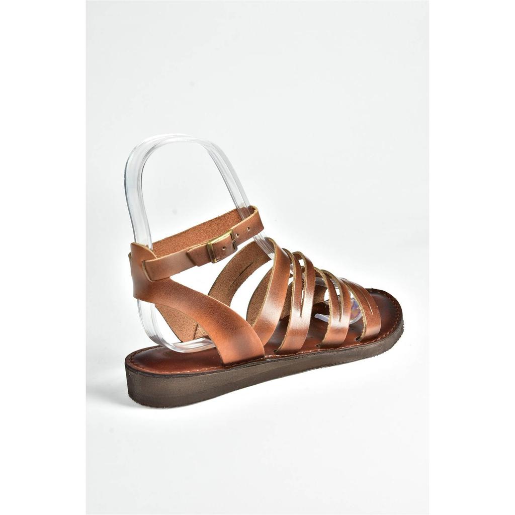 Damskie brązowe sandały z prawdziwej skóry Nowe letnie wygodne Oddychające lekkie sandały w stylu casual