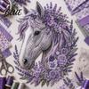 Creative Needlework Supplies Art Sewing Fabric DIY Patchwork Kit Floral Horse Flower Theme Kit