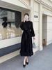 Miyake Pleated Plus Size Velvet Dress - Elegant Loose Long European & American Style.