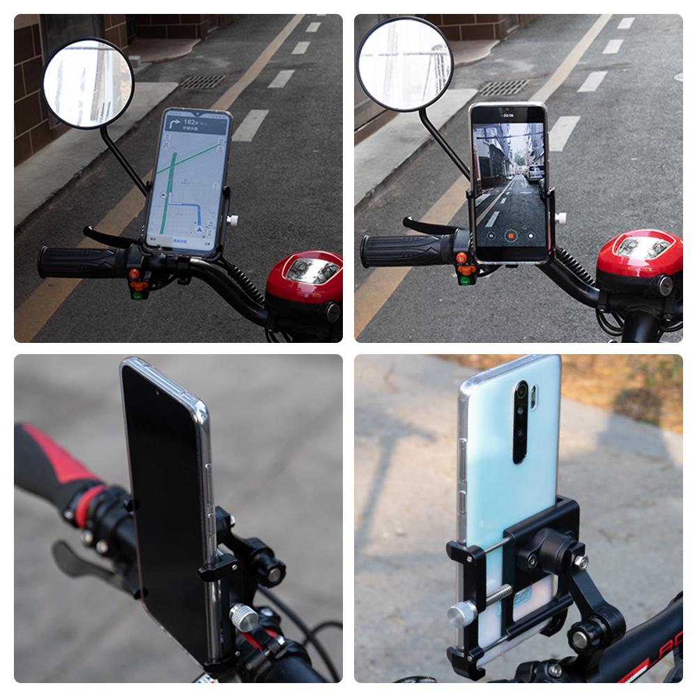 Aluminum Bike Phone Holder 360 Degree Rotating Adjustable Anti Slip Cycle   Bicycle Handlebar Phone Mount Holder Stand