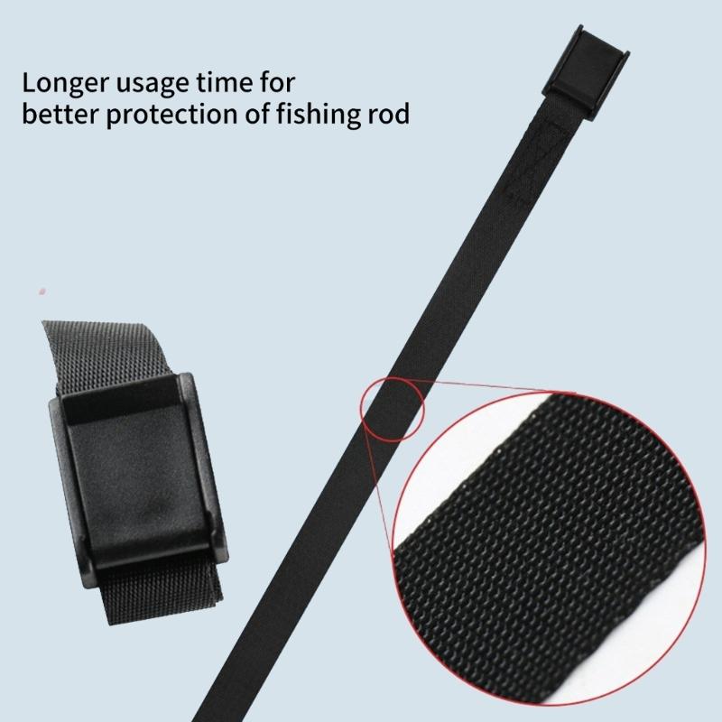 Fishing Rod Tie Holder Fishing Tackle Accessories Fastener Cable Tie Belt Wrap Band Fishing Tool Tie Belts Strap