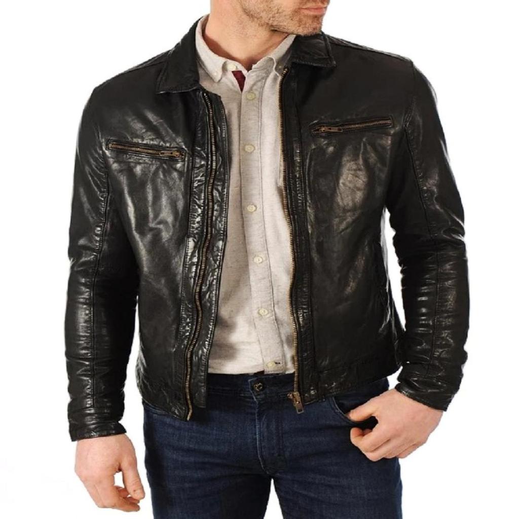 NOORA Men's Real Leather Jacket