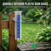 Outdoor Plastic Rain Gauge Precision Weather Resistant Measuring Tool For Garden And Agriculture Use