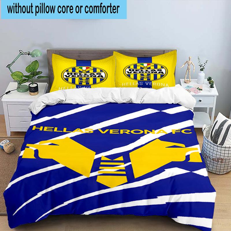 3PCS Hellas-Verona Crest Bedding Set,Including 1pc Duvet Cover And 2pcs Pillowcases Perfect for Bedroom, Dormitory, Fan Christmas Gift