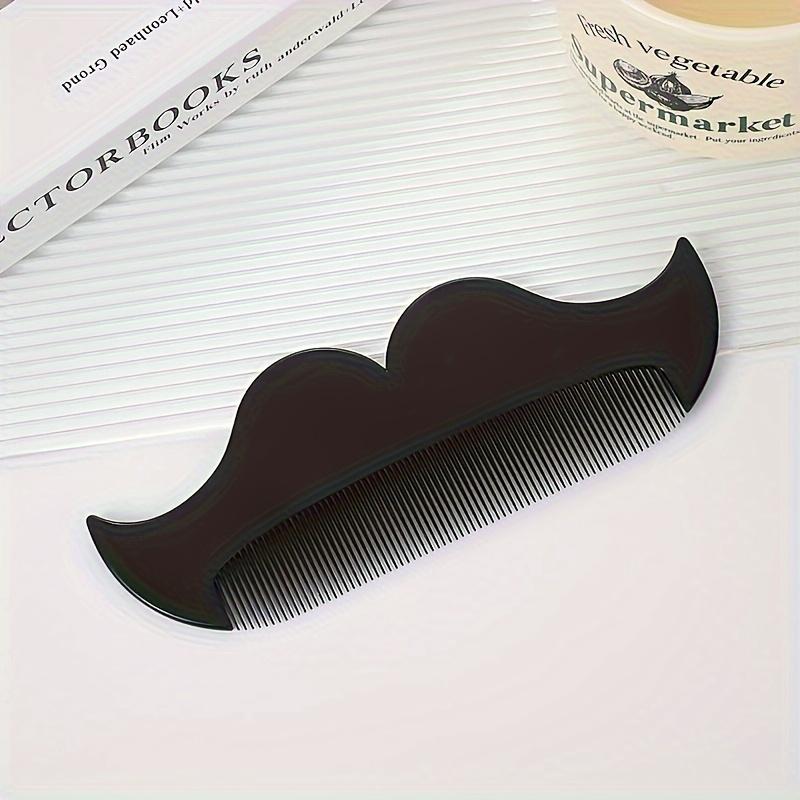 [Black Mini Mustache Comb] Black Mini 12cm Mustache Comb | Plastic Beard Grooming Tool for Men | Unfragranced Shaving & Hair Removal