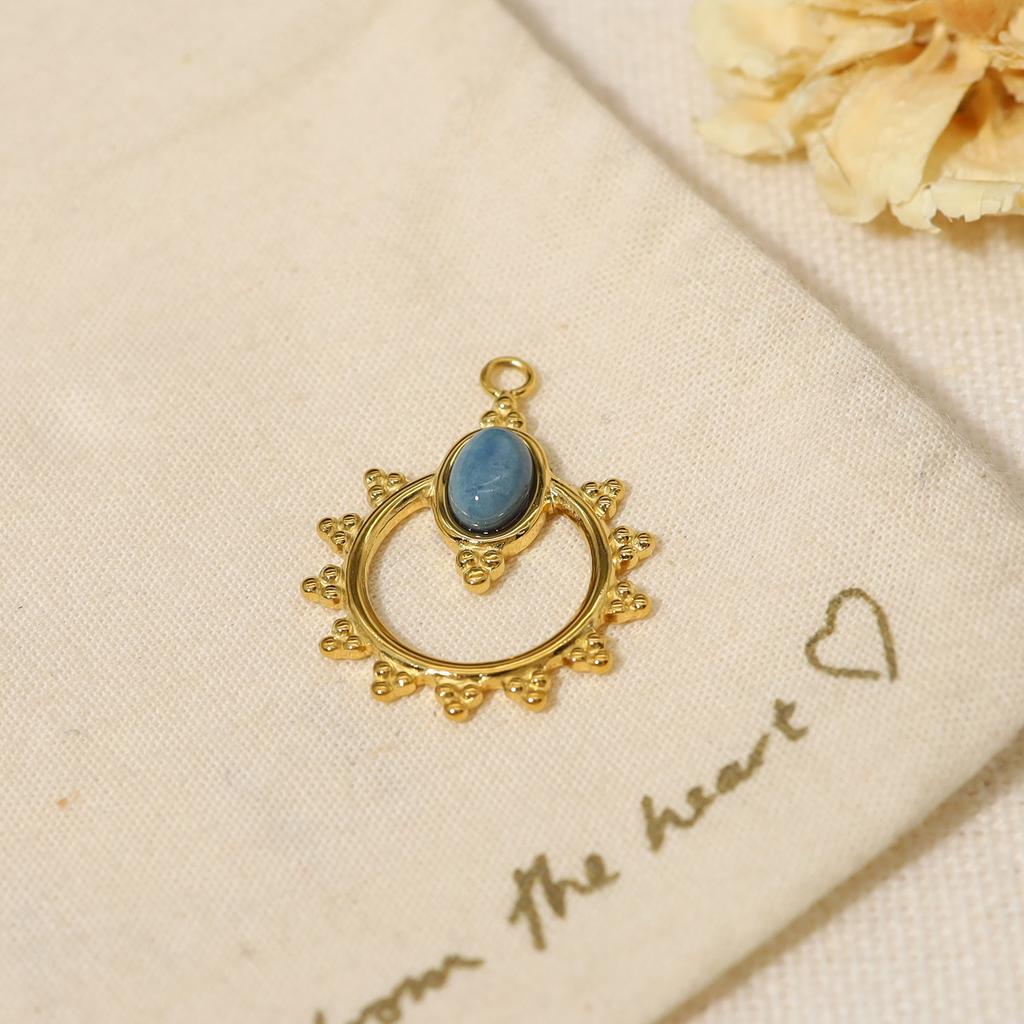 Diy Natural Stone Pendant Accessories 18K Vacuum Plated Titanium Steel Necklace Earrings Accessories Work In Progress