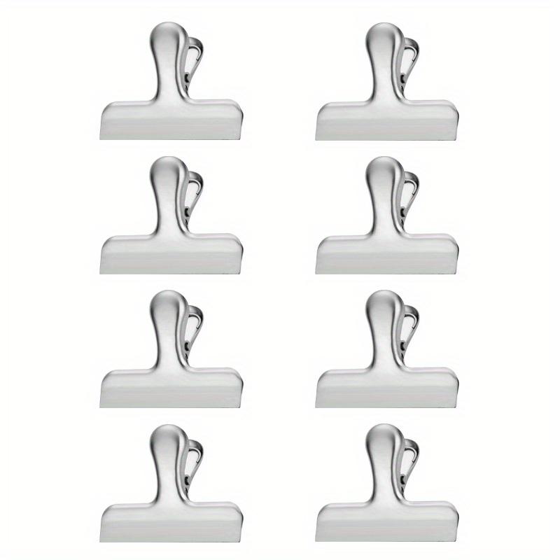 8pcs Stainless Steel Clips, Moisture-proof Household Plastic Bag Supplies, Fresh-keeping Clip, Sealing Clip