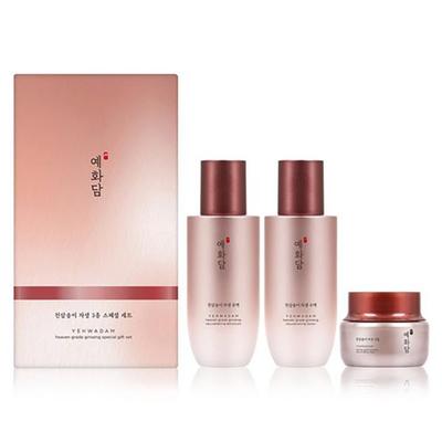 Yehwadam Heaven Grade Ginseng Anti-Aging Skincare Set – Firming & Hydrating Toner, Emulsion & Cream, Korean