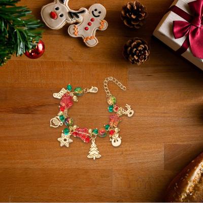 Christmas Bracelet Alloy Holiday Festive Creative Fashion Pendant