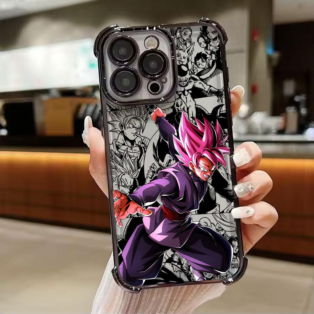 

Dragons Balls Goku Vegeta Super Saiyan Phone Case for iPhone 11 13 15 16 17 Pro Max 14 Plus 17Air 16E 13 Pro 12 Mini Clear Cover iPhone 14