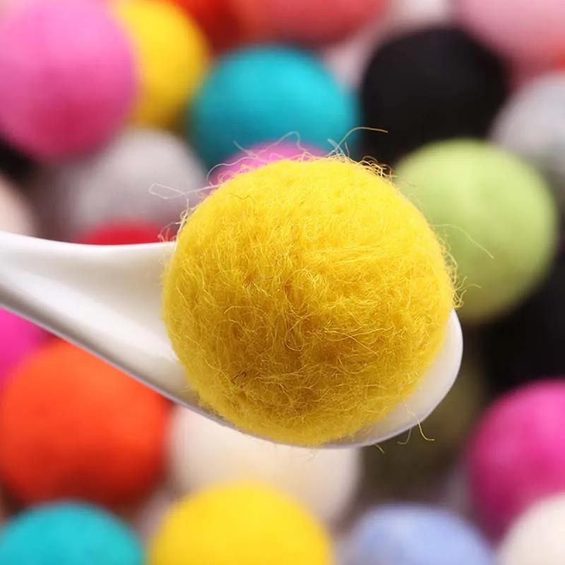 Round Wool Felt Balls for Girls, Pom Poms, Party Supplies, Wedding Decoration, DIY Accessories, 30mm, 10 Pcs