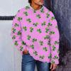 Herre Print Falsk Genser, Rundhalset Sweatshirt, Løs Langermet Topp