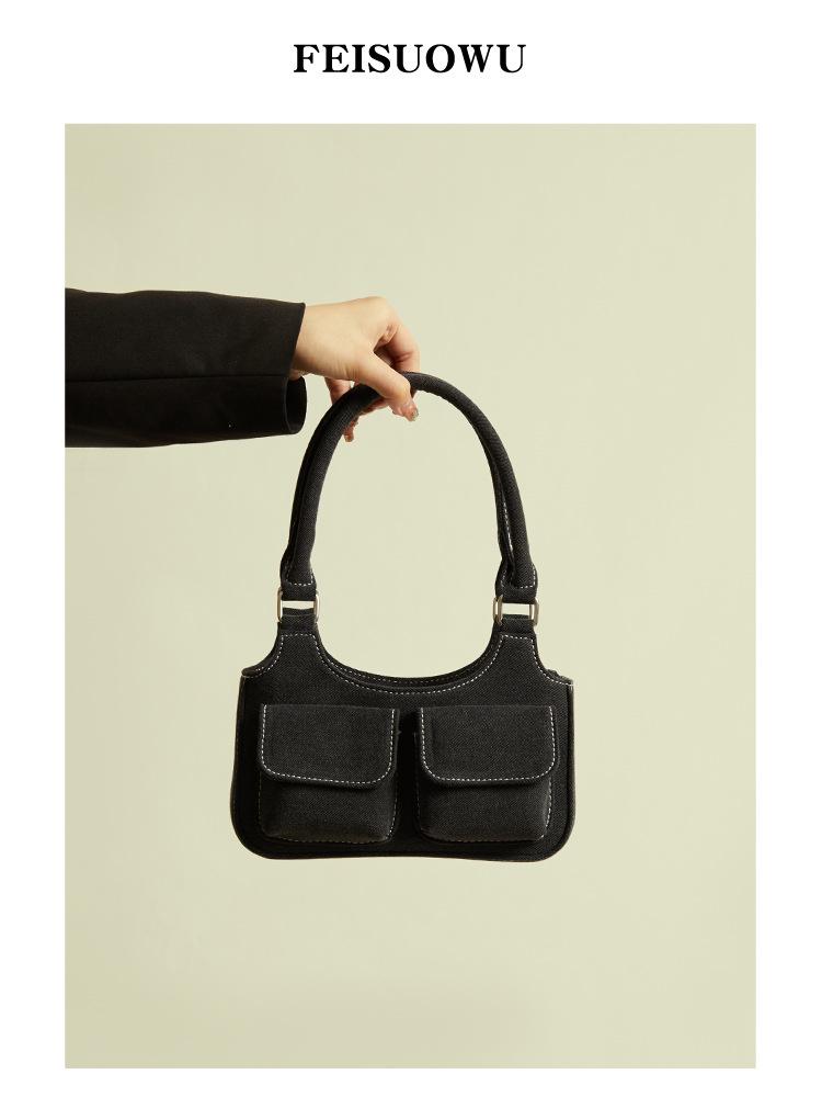 2026 Summer Fashion Women s Trendy Personalized Canvas Shoulder Bag – Versatile Underarm Style