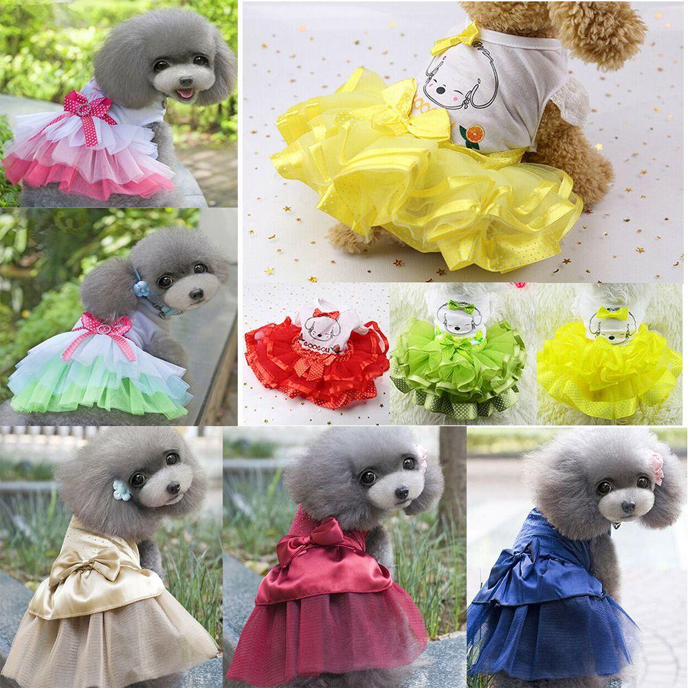 

Princess Wedding Chihuahua For Small Puppy Summer Pets Clothes Dog Dress Clothes Skirts