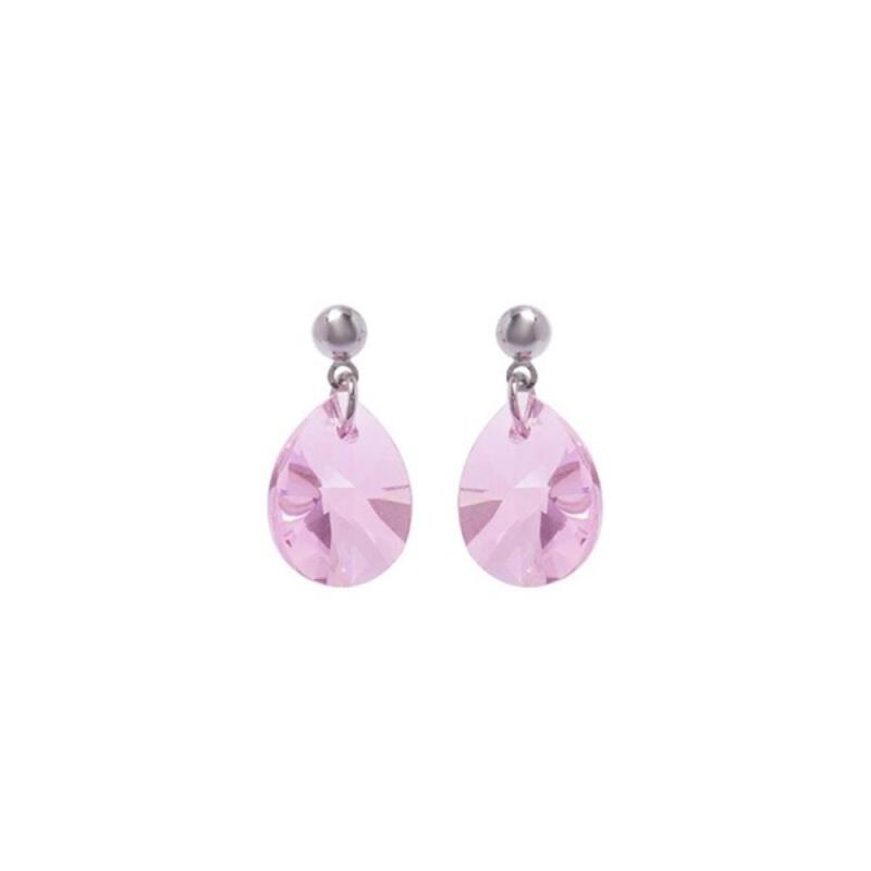 Shuhokki Women's Waterdrop Crystal Earrings Silver