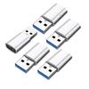 5Pcs Type-C To USB 3.0 Adapter USB-C Female To USB Male Converter with Fast Charging And Data Transfer Universal USB-C Connector