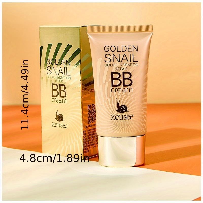 Golden Snail BB Cream Liquid Hydration - Long-Lasting, No Makeup Needed, Full Coverage Concealer for Women & Men, Cream Formula, Moisturizing Effect
