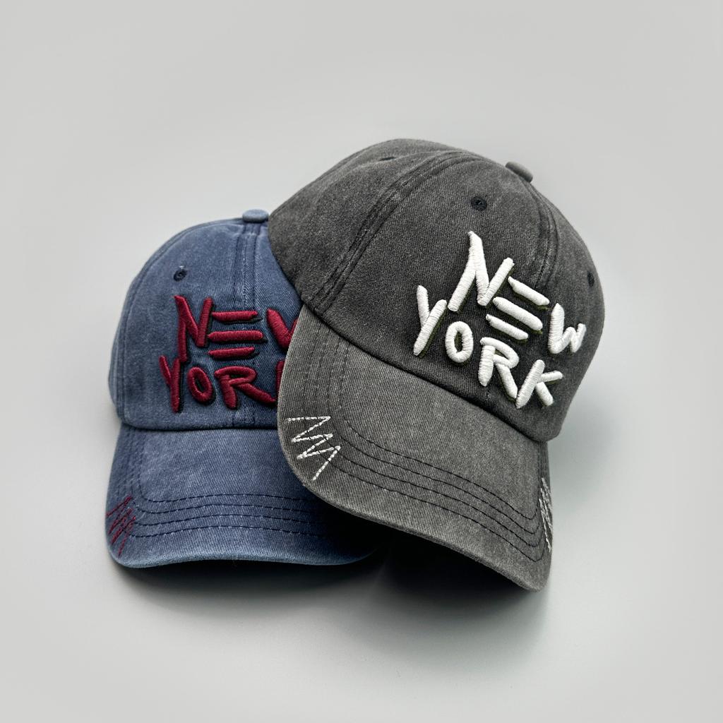 Embroidery Letters Simple Contrasting Color Baseball Cap Men'S And Women'S Sunshade Showing Face Small Versatile Retro Cap
