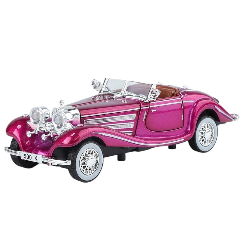 1/32 Luxury vintage car BENZ 500K alloy model, exquisite desktop ornaments, the best collection for car model enthusiasts
