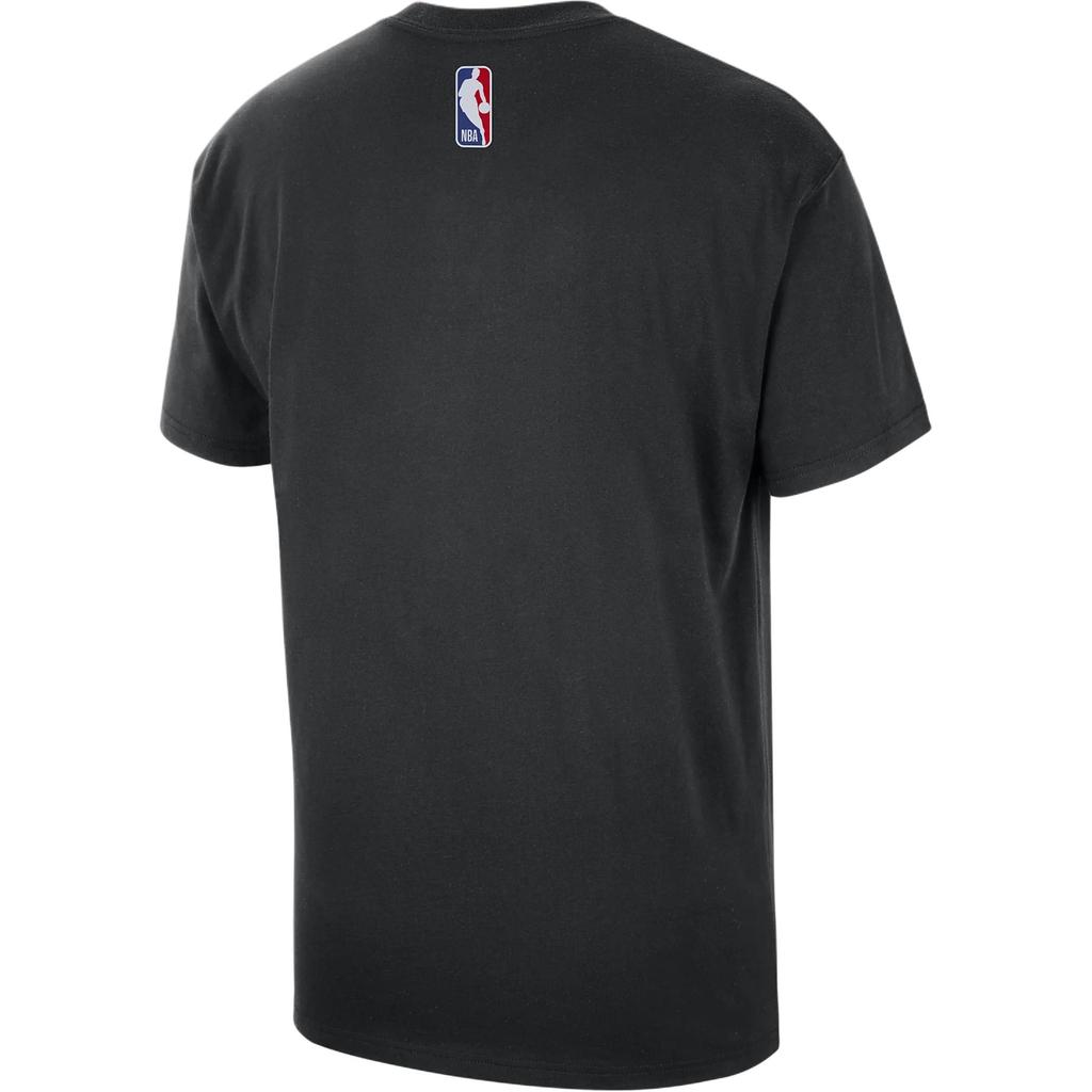Nike Golden State Warriors Courtside Letter Pattern Printed Breathable Comfortable Short Sleeve T-Shirt Men Tops Black HF1659-010