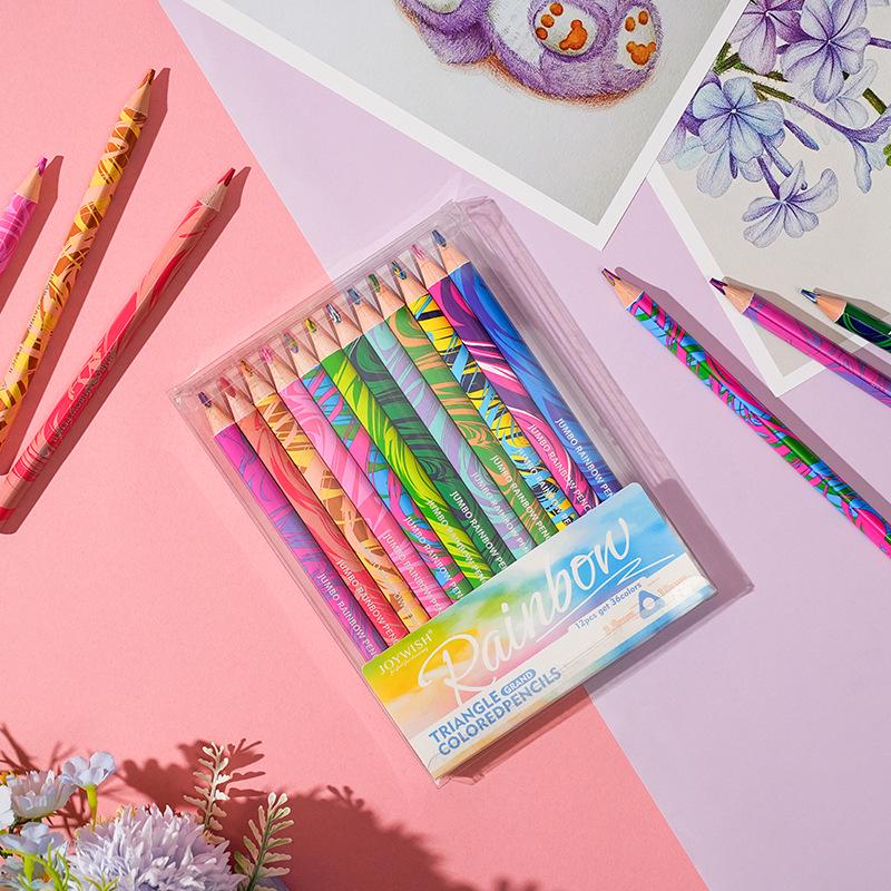 12/48/72 Colored Oil-Based & Water-Soluble Pencils/Markers Set for Drawing & Painting