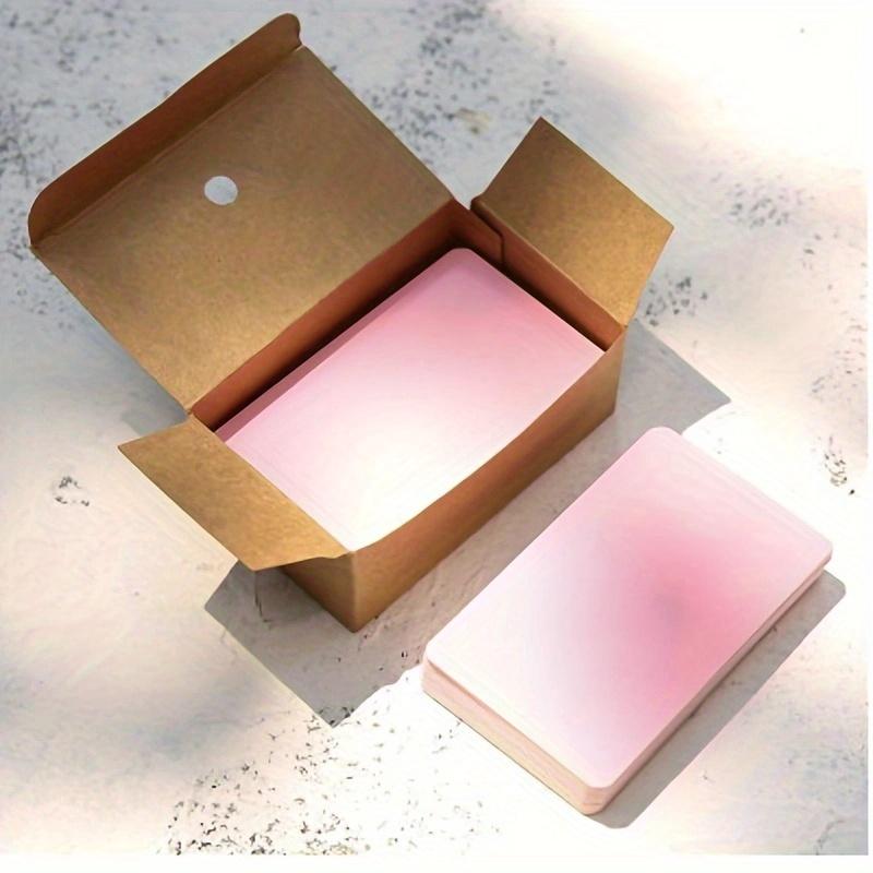 

100pcs Blank Card Greeting Card Postcard Graffiti Bookmark Message Card Small Note Pad розовый