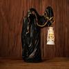 Ghost Wizard Figurine Halloween Ghost Statue with Light-up Lantern Vintage Gothic Ghost Sculpture for Indoor Mantel Cabinet Decoration