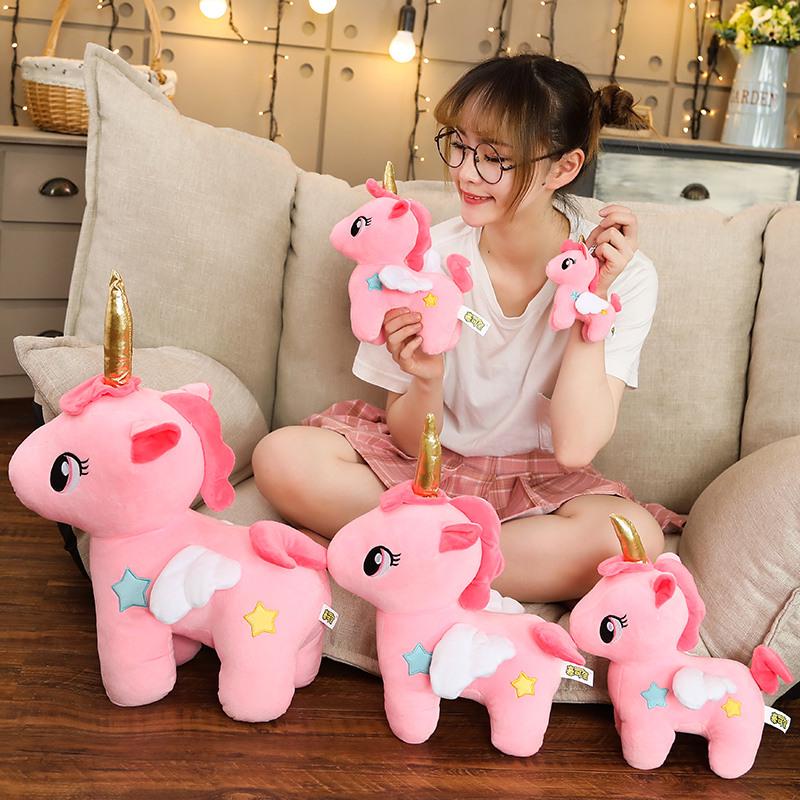 Pink Unicorn Plush Doll - Cute Birthday Gift for Girls
