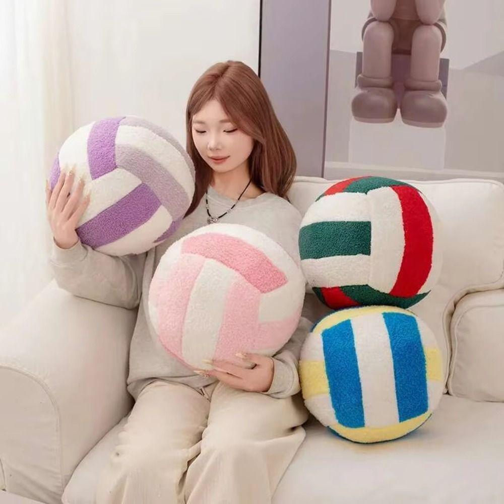 Soft Volleyball Throw Pillow Doll Ball Shape Volleyball Plush Toy  Friends Birthday Gifts