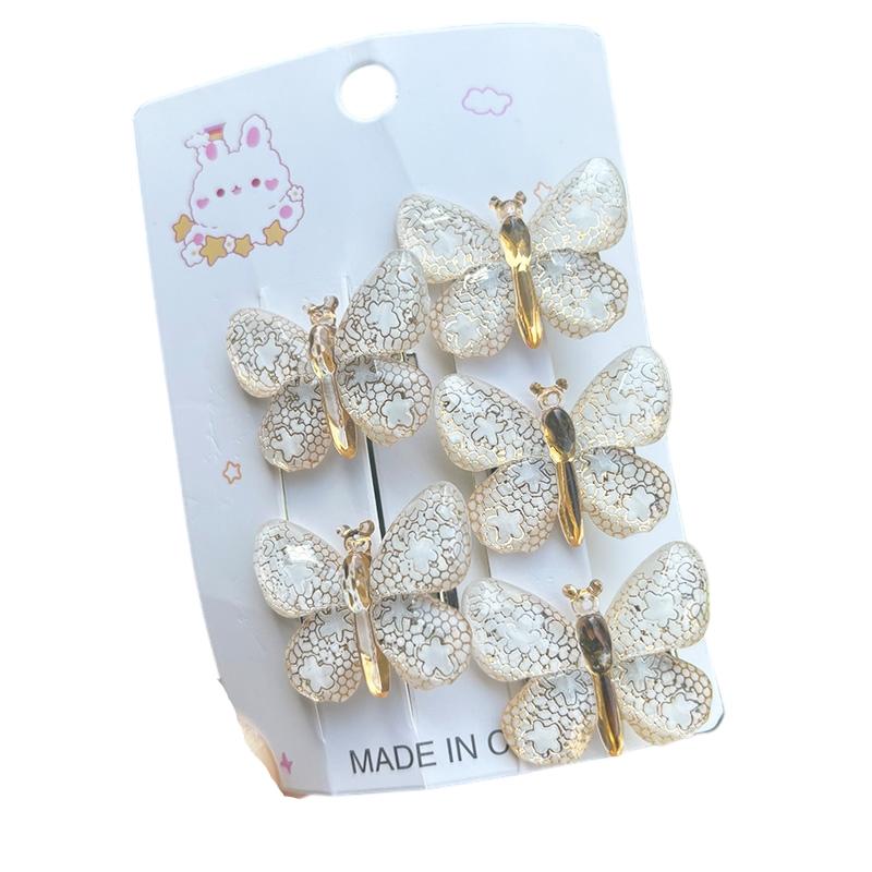 5PCS Sweet Stereoscopic Gradient Cute Baby Hairpins Kids Hair Clips Children Headwear Princess Barrette Girls Accessories