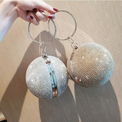 New Summer Crystal Diamond-encrusted Messenger Women's Bag Fashionable Spherical Bag