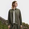 Fila Explore Trendy Minimalist Classic Retro Sports Casual Outdoor Versatile Loose Woven Long Sleeve Shirt Women Shirts Asphalt A11W617401FDG