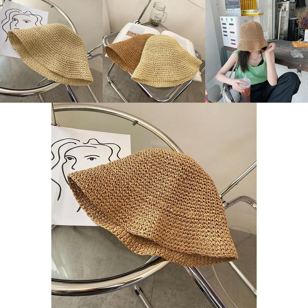 Stylish Crochet Sun Hat For Women Breathable Wide Brim Foldable Beach Hat