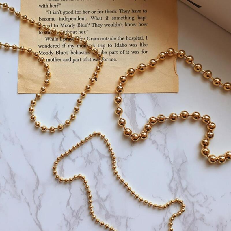 Neutumbi Silver Basic Gold Women's Minimal Necklace