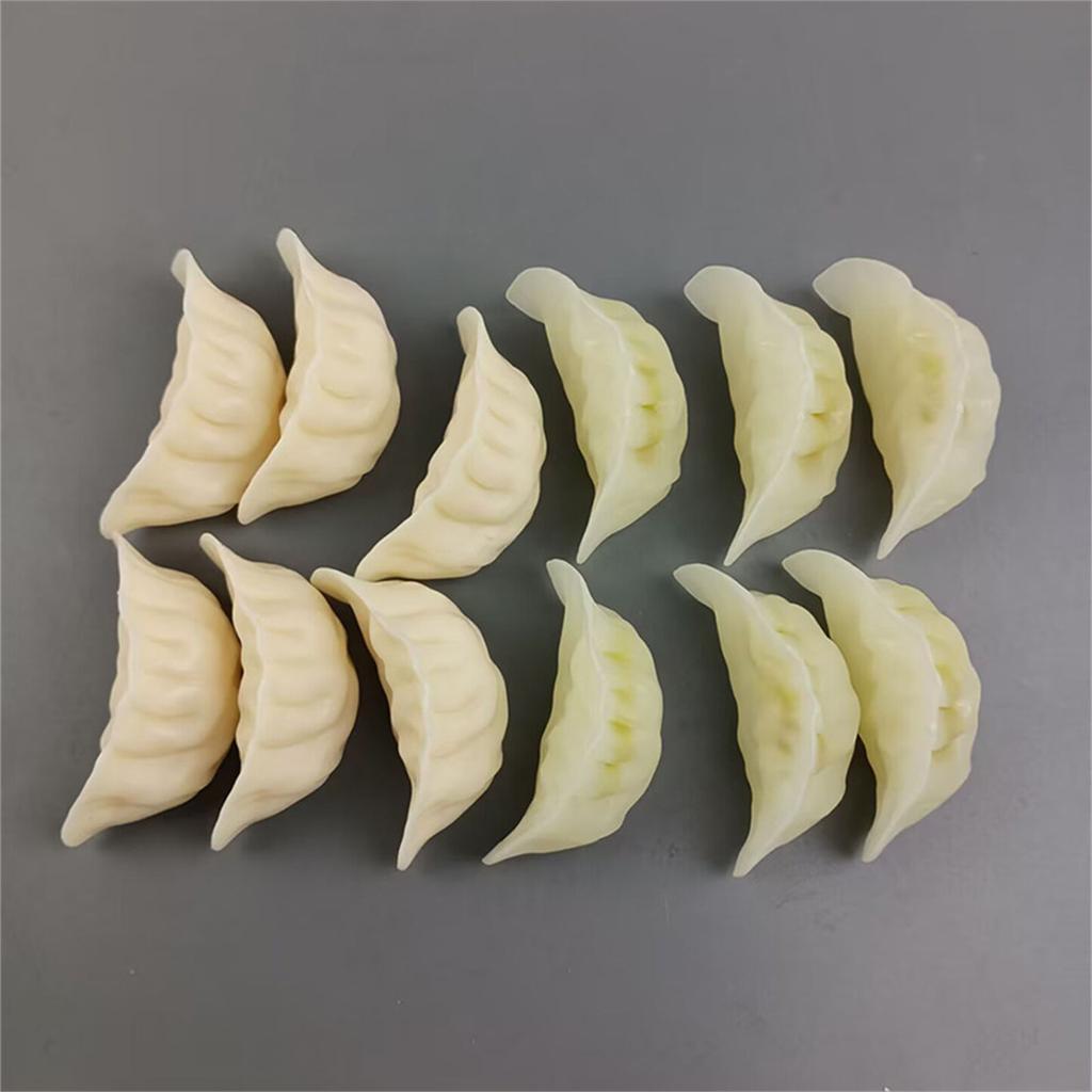 Artificial Dumpling Set 6Pcs Simulation Dumplings Models for Food Photography Props and Party Decoration