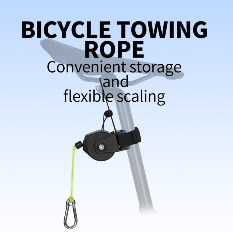 Efficient Bicycles Tows Rope System Bike Trailer Towing Device Flexible Retractable Bicycles Tractors Pulling Rope