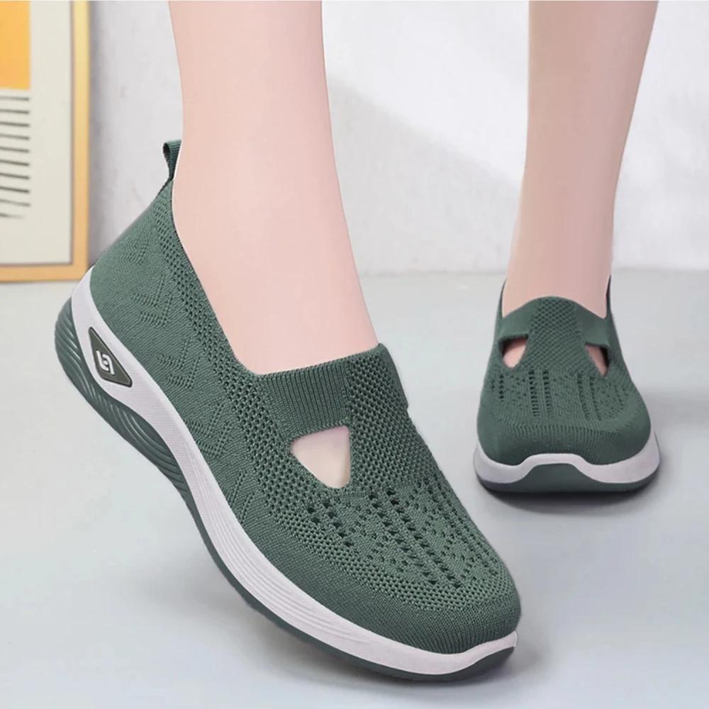 Fashion New Arrival Summer New Comfort Casual Women's Shoes Fashion Soft Sole Light Breathable Hollow Out Flat Shoe for Women Size 36-42