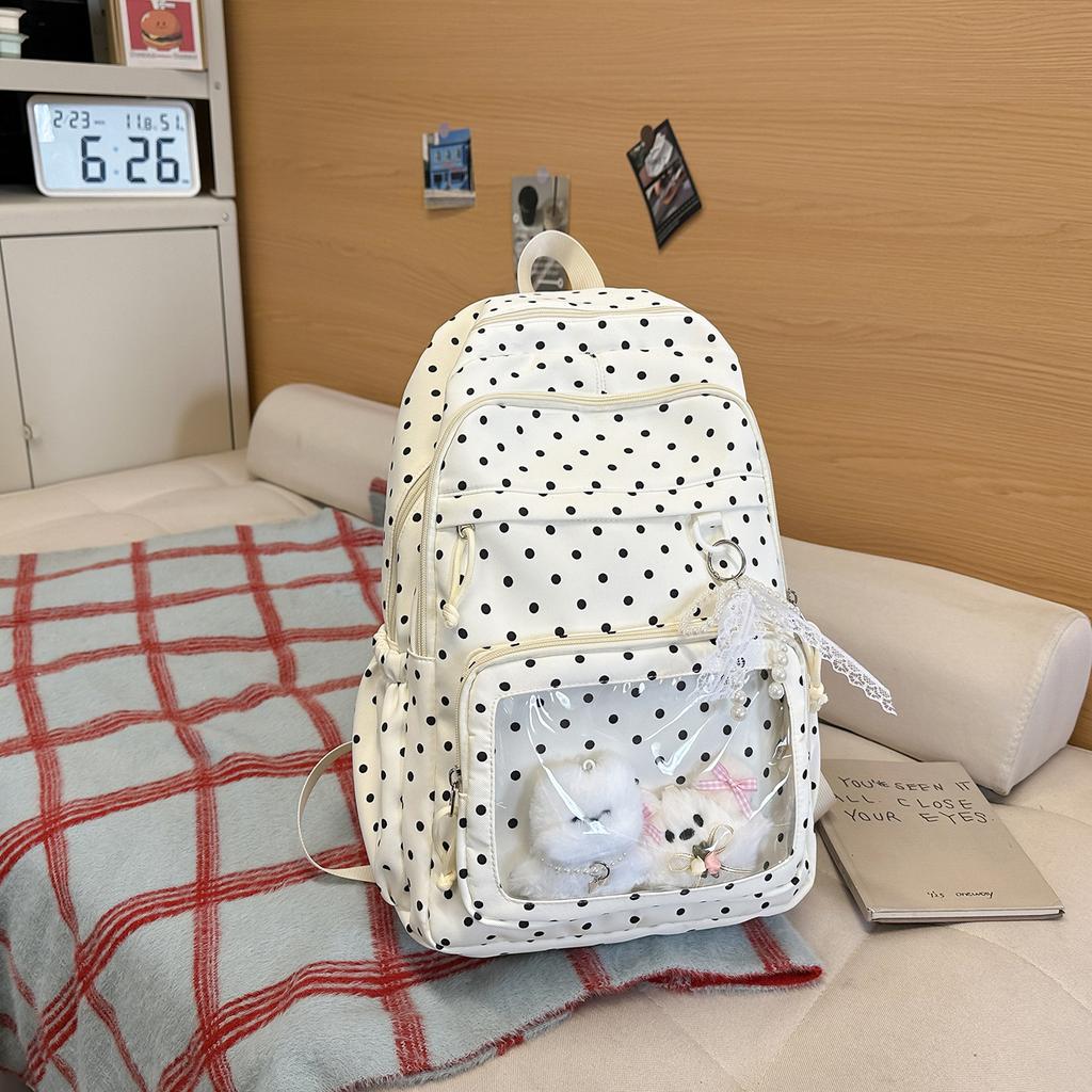 Schultasche Bedruckte Schultasche 1011 Schüler Mittelschüler Oberstufenschüler Bedruckter Gepunkteter Rucksack Harajuku Reise Rucksack