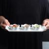 Ceramic Three-Compartment Dipping & Snack Dish