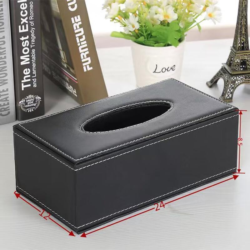 NAVCON Large Black Tissue Box