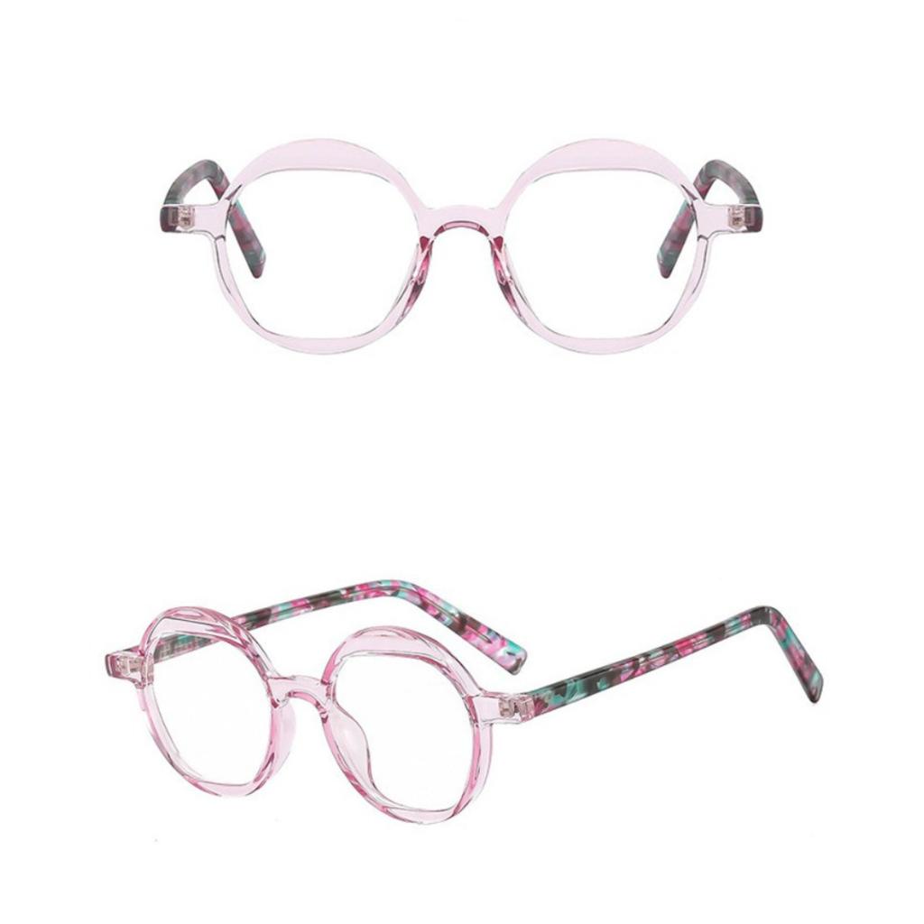 Tr90 Frame Ergonomic Round Sunglasses Uv400 Shades Lightweight Floral Eyewear For Parties Fishing Sun