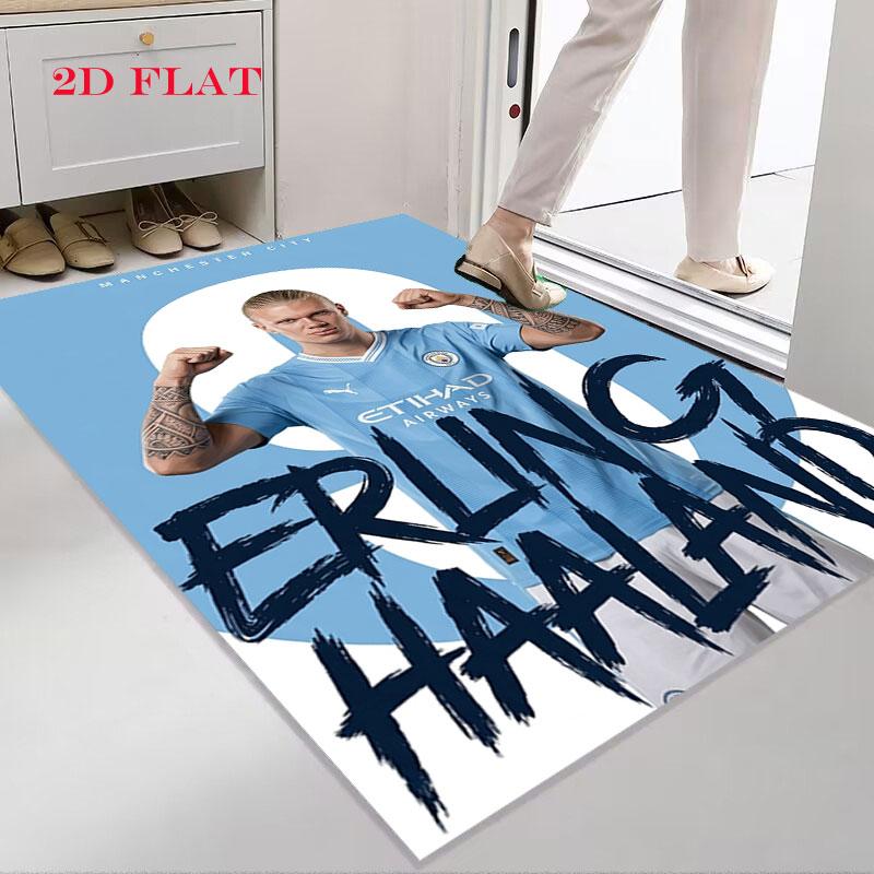 Erling Haaland Player Carpet Rug for Living Room Bedroom Home Sofa Decoration,Kids Play Nonslip Floor Mat