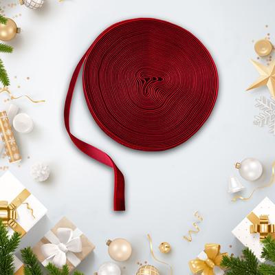 Christmas Velvet Ribbon Bow Vintage Velvet Ribbon Flocking Webbing Decor for Gift Wrapping Wreath Bow Making