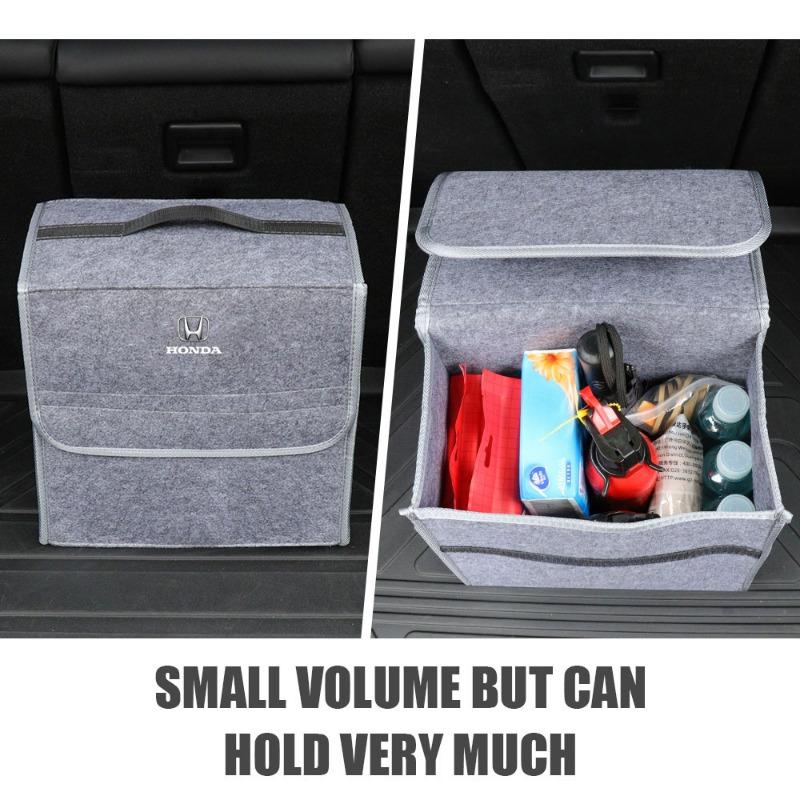 Car Soft Felt Storage Bag Organizer Car Foldable Trunk Bag Car Accessories For Honda Fit Mugen Insight Type S R VTEC DOHC Modulo Vezel Legend RR Si