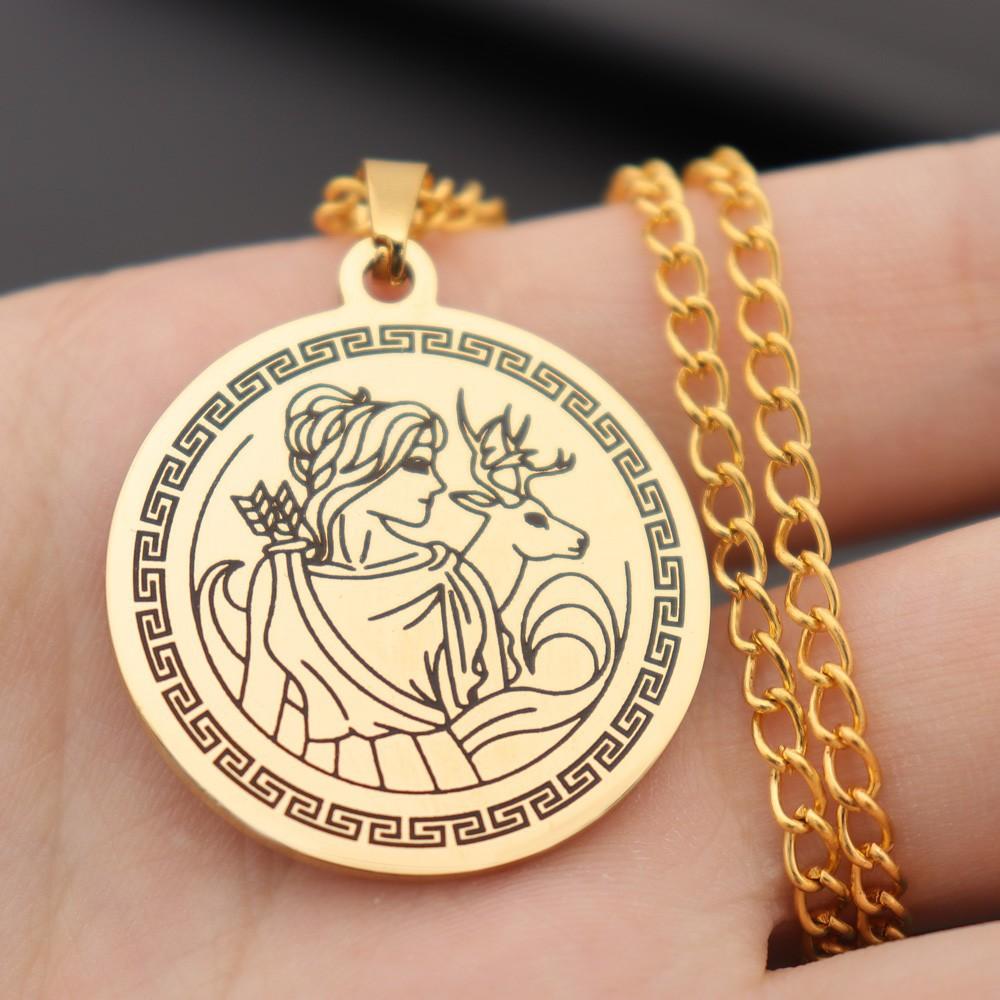 Artemis Necklace, the Twelve Main Gods of Olympus in Ancient Greece and the Goddess of Hunting, Artemis 50cm