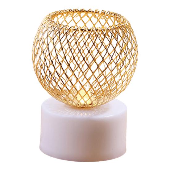 Star Moon Iron Art Mesh Candlestick Candle Lamp Rustic Style Display Mold Ramadan Eid Mubarak Festive Decoration