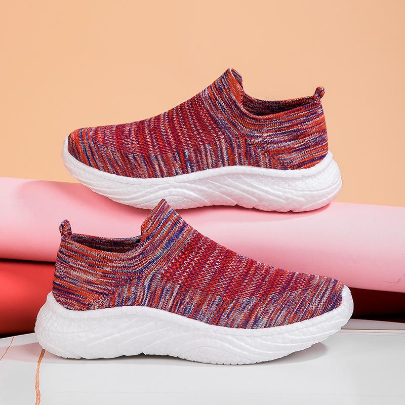 

Large size hollow fly-woven shoes couple casual sports shoes lazy one pedal fashion trend mesh breathable shoes 45