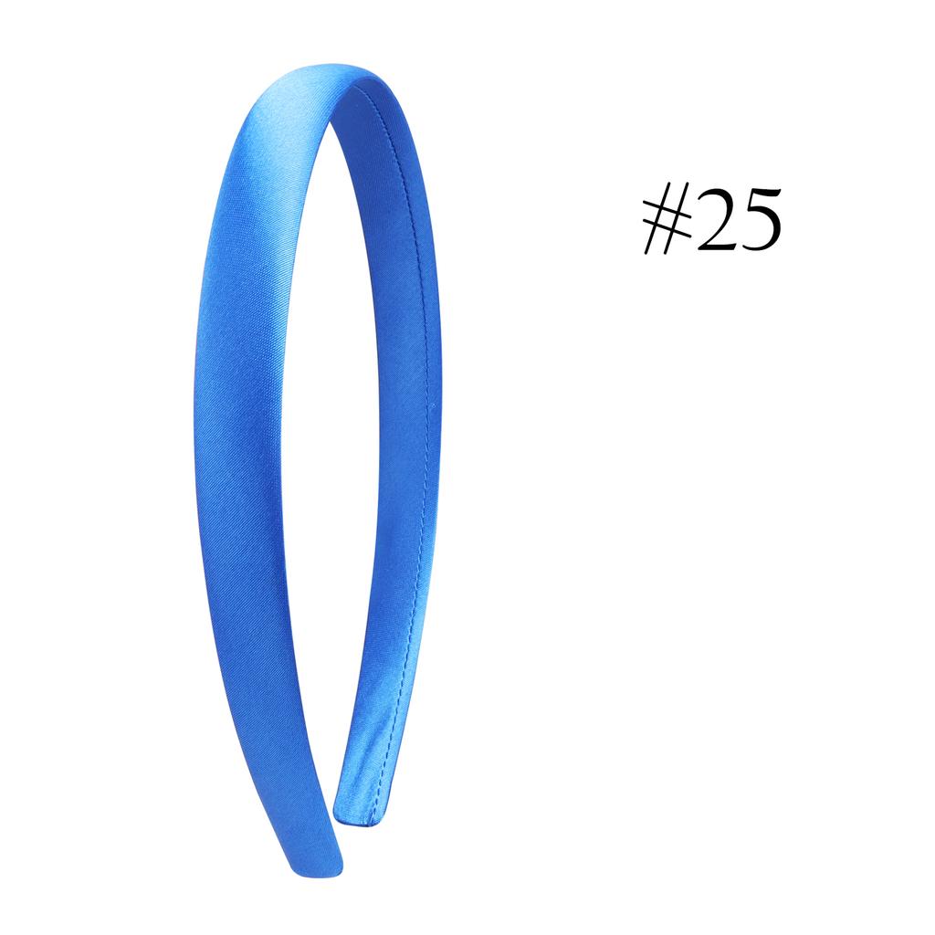 1,5 cm Einfache Stirnbänder Satin Bastelstirnband DIY Haarband Bunte Satinbezogene Stirnbänder für Mädchen Frauen